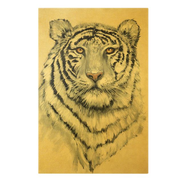 Wanddeko Esszimmer Portrait Weißer Tiger I