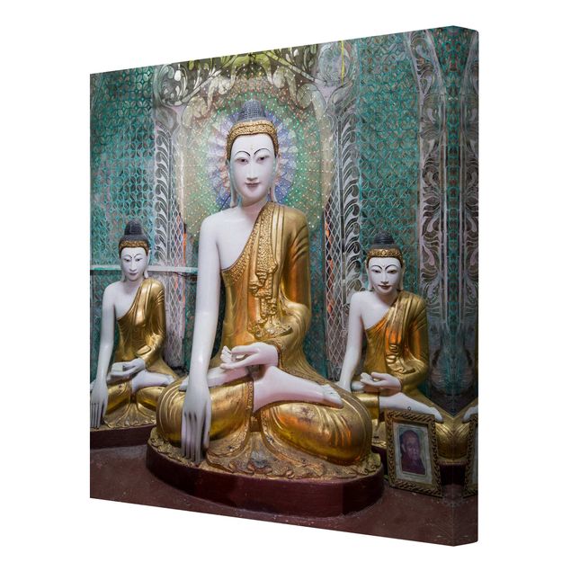 Wanddeko Flur Buddha Statuen