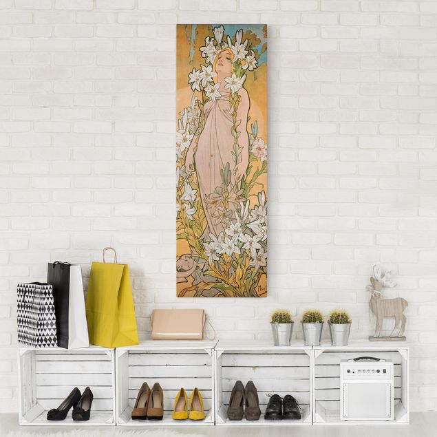 Wanddeko Schlafzimmer Alfons Mucha - Die Lilie