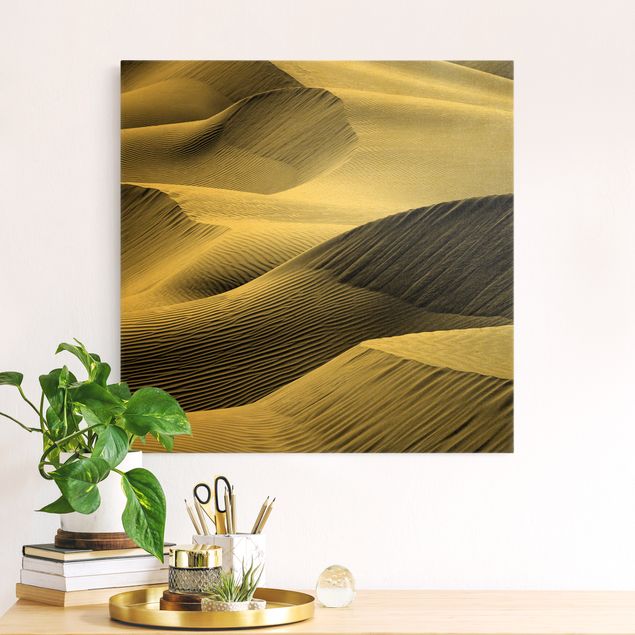 Wanddeko Wohnzimmer Wellenmuster im Wüstensand