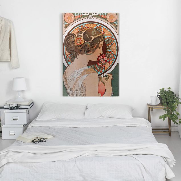 Wanddeko Wohnzimmer Alfons Mucha - Schlüsselblume
