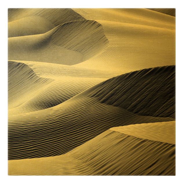 Wanddeko Esszimmer Wellenmuster im Wüstensand