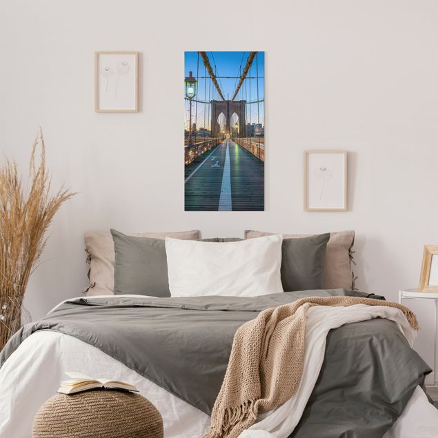 Wanddeko Wohnzimmer Morgenblick von der Brooklyn Bridge