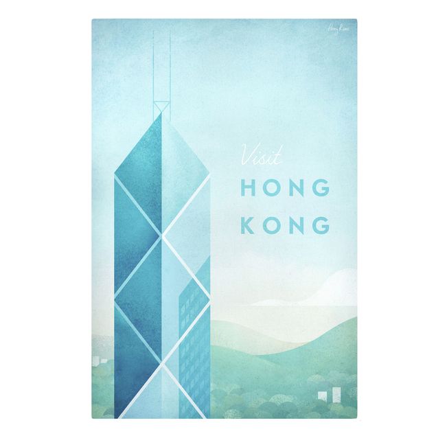 Wanddeko Wohnzimmer Reiseposter - Hong Kong