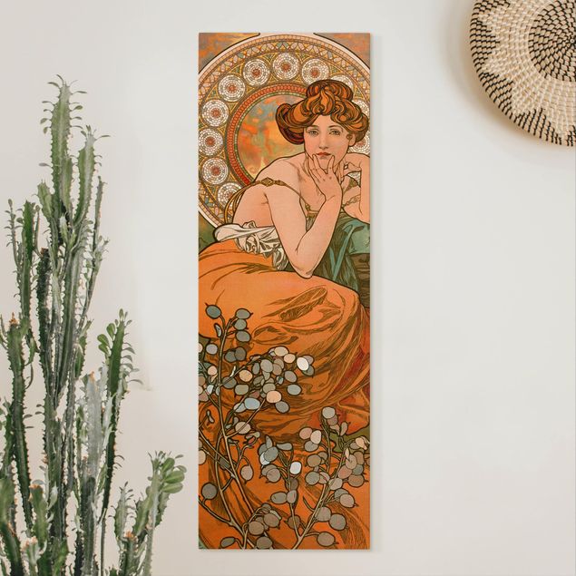 Wandbilder Art Deco Alfons Mucha - Edelsteine - Topas