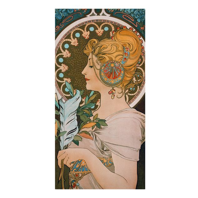 Wanddeko Flur Alfons Mucha - Die Feder
