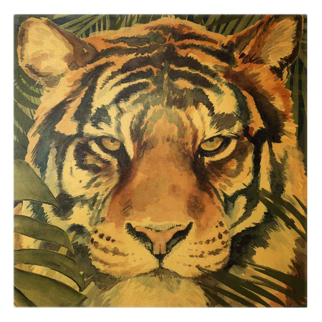 Leiwandbild Katze Tiger im Dschungel