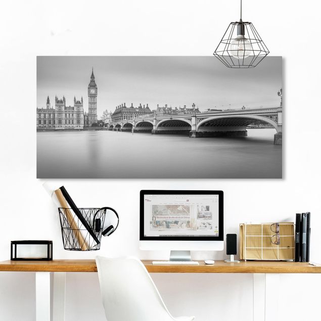 Wanddeko Wohnzimmer Westminster Brücke und Big Ben