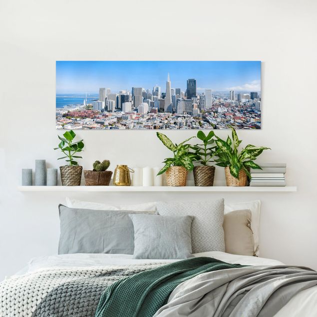 Wanddeko Wohnzimmer San Francisco Skyline