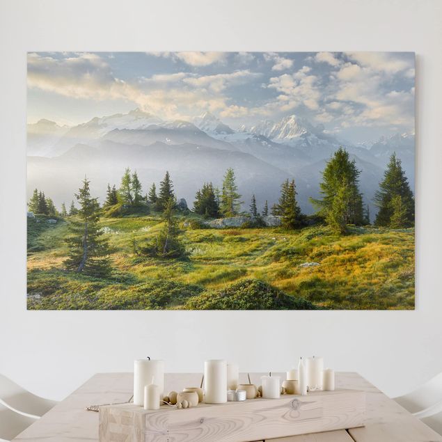 Wanddeko Wohnzimmer Émosson Wallis Schweiz