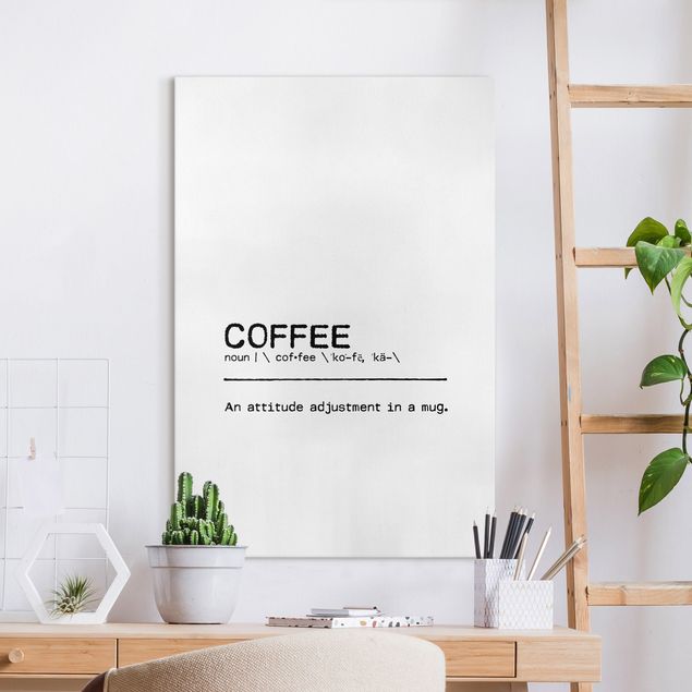 Wanddeko Wohnzimmer Definition Coffee Attitude