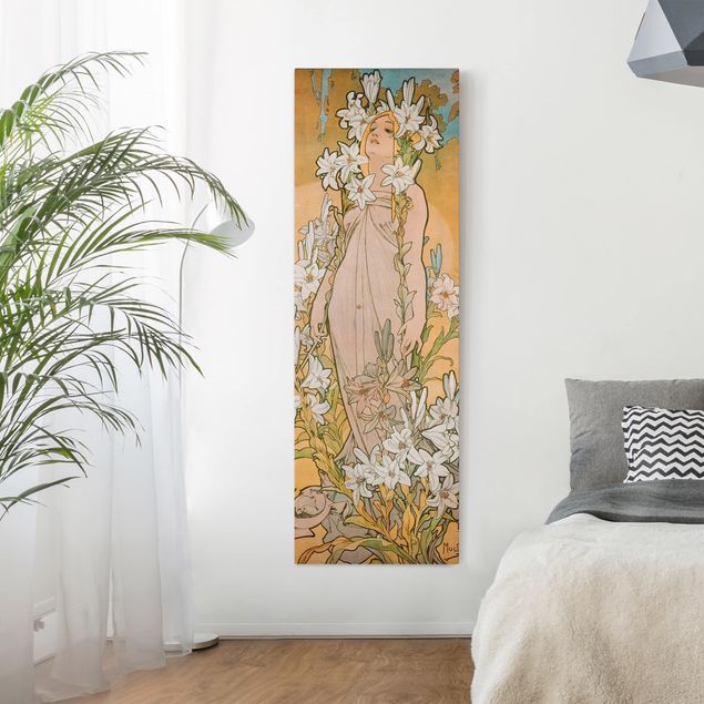 Wanddeko Wohnzimmer Alfons Mucha - Die Lilie