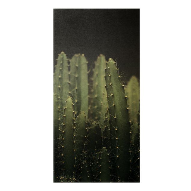 Wanddeko Esszimmer Wüstenkaktus bei Nacht