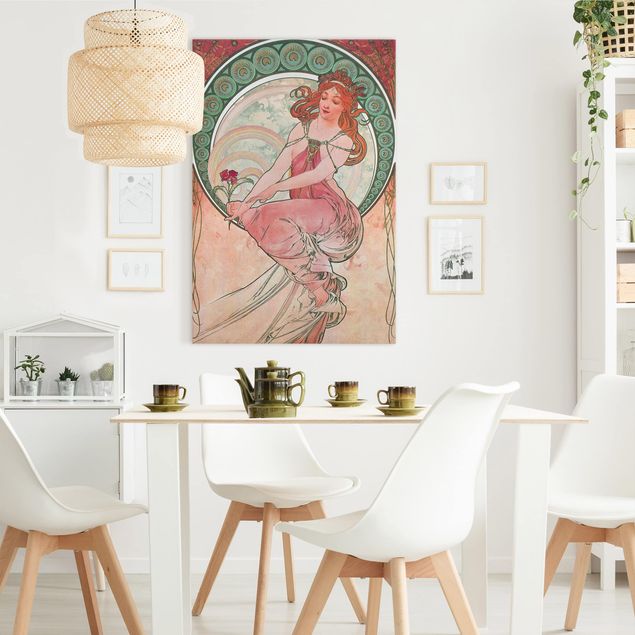 Wanddeko Wohnzimmer Alfons Mucha - Vier Künste - Die Malerei