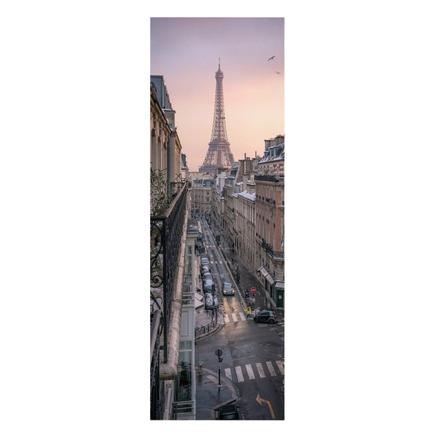 Wanddeko Flur Eiffelturm bei Sonnenuntergang