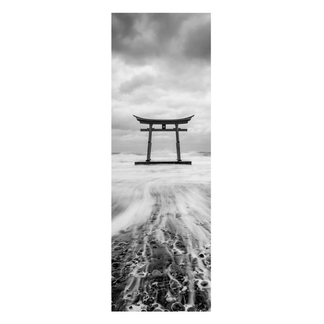 Wanddeko Flur Japanisches Torii im Meer