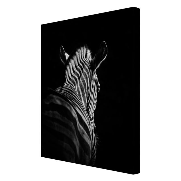 Leinwandbilder Zebra Dunkle Zebra Silhouette