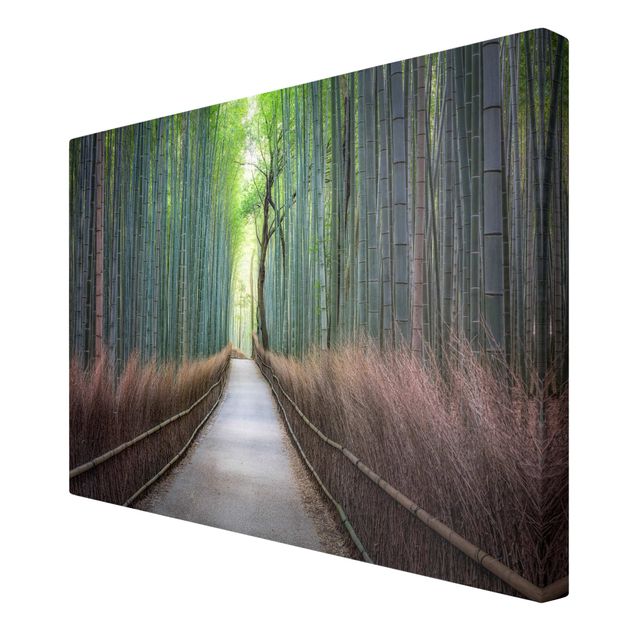 Wanddeko Büro Der Weg durch den Bambus