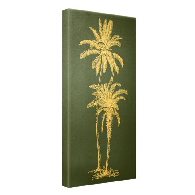 Wanddeko grün Illustration Palmen auf Grün