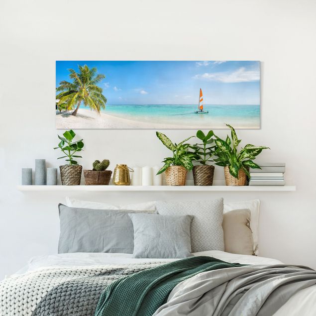 Wanddeko Schlafzimmer Katamaran auf dem Indischen Ozean