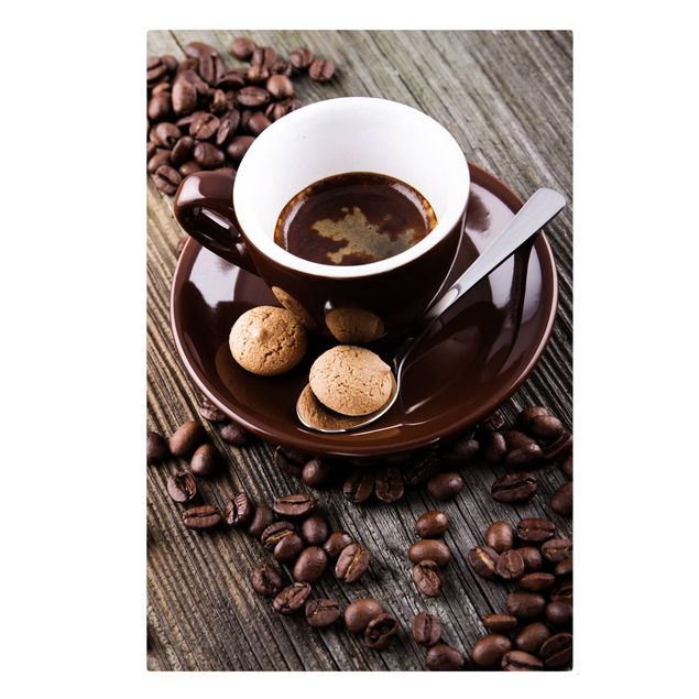 Wohndeko Getränke Kaffeetasse mit Kaffeebohnen