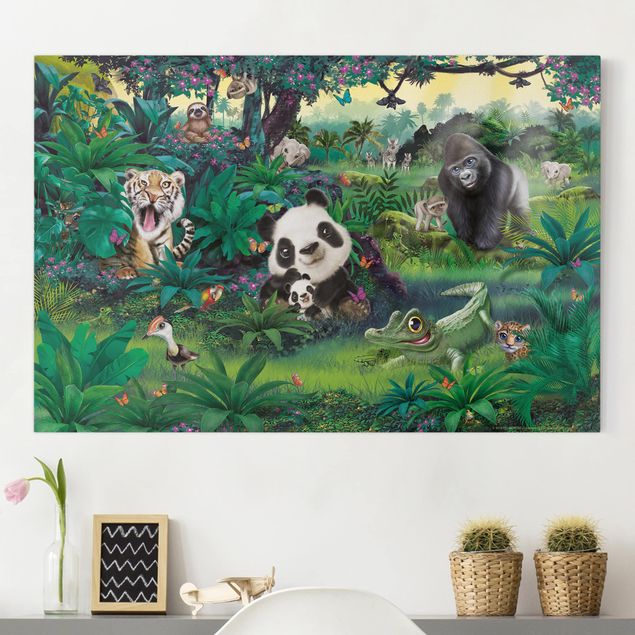 Deko Kinderzimmer Animal Club International - Dschungel mit Tieren
