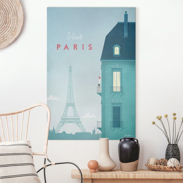 Wanddeko blau Reiseposter - Paris