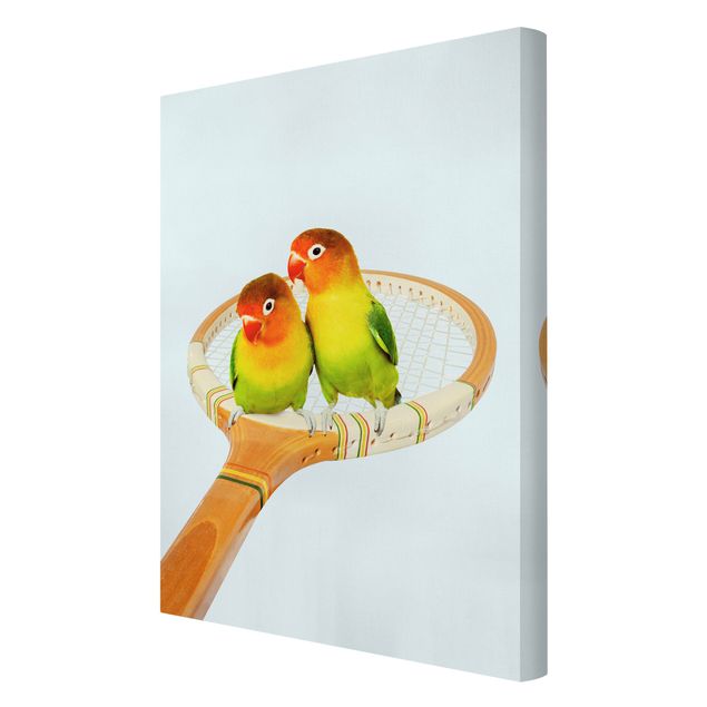 Wanddeko Büro Tennis mit Vögeln