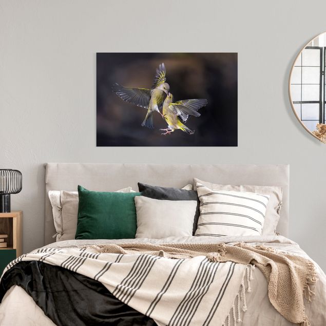 Wanddeko Schlafzimmer Küssende Kolibris