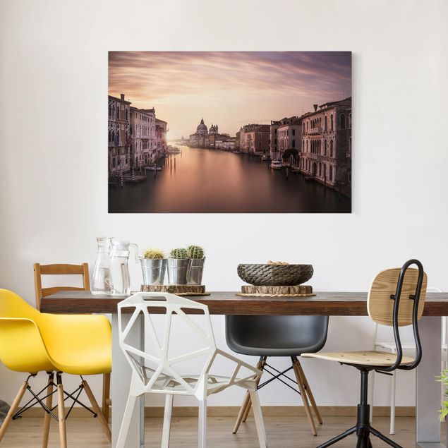 Wanddeko Wohnzimmer Abendstimmung in Venedig