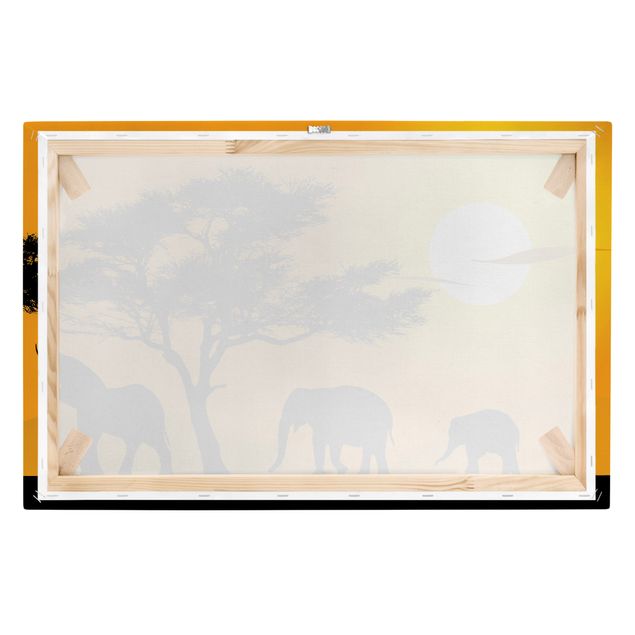 Wanddeko Flur African Elefant Walk