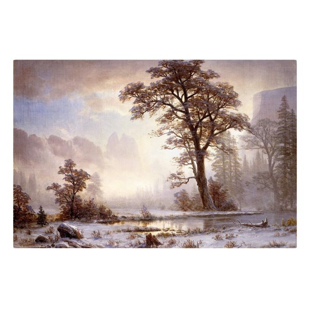 Wanddeko Esszimmer Albert Bierstadt - Yosemite Valley bei Schneefall