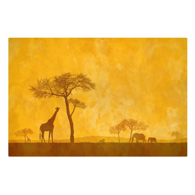 Leinwandbild Giraffe Amazing Kenya