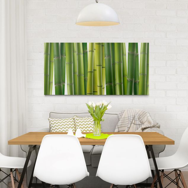 Wanddeko Schlafzimmer Bambuspflanzen