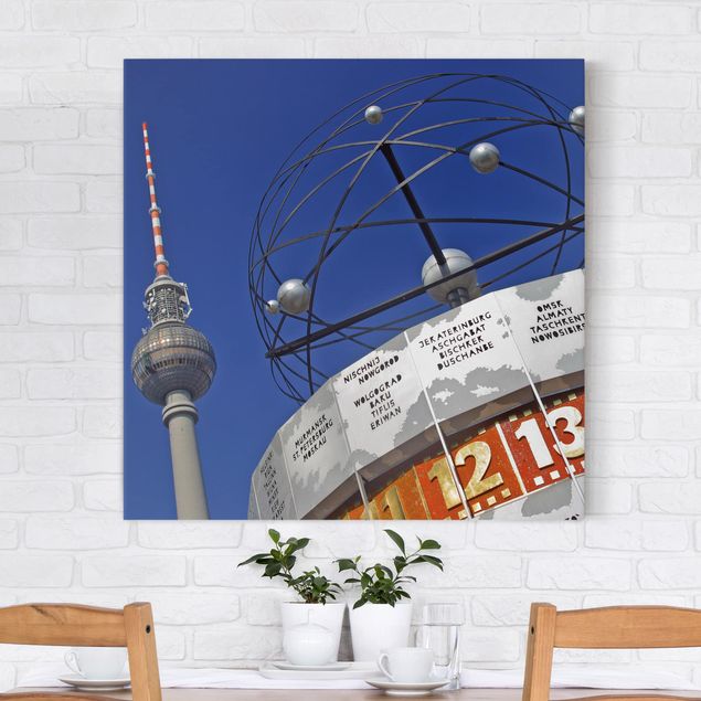Wanddeko blau Berlin Alexanderplatz