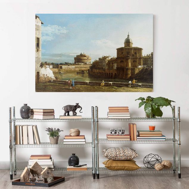 Barock Bilder Bernardo Bellotto - Ansicht Roms am Ufer