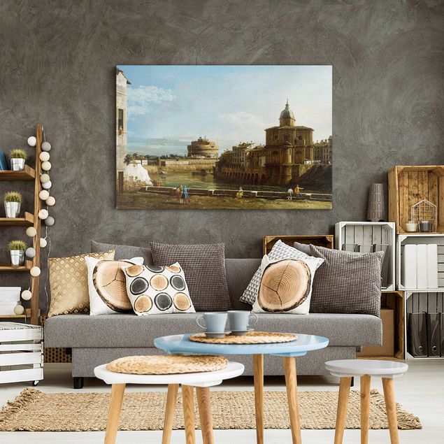 Wanddeko Wohnzimmer Bernardo Bellotto - Ansicht Roms am Ufer
