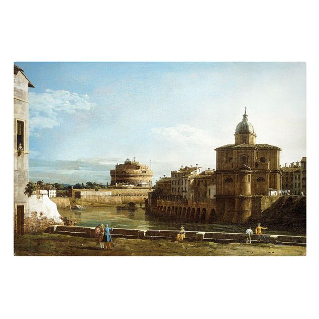 Wanddeko Flur Bernardo Bellotto - Ansicht Roms am Ufer