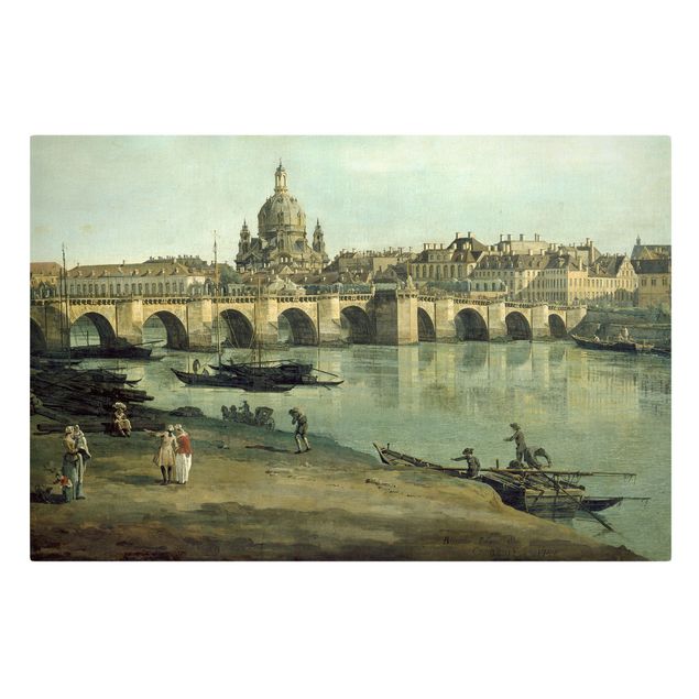 Leinwandbilder Dresden Bernardo Bellotto - Dresden vom rechten Elbufer