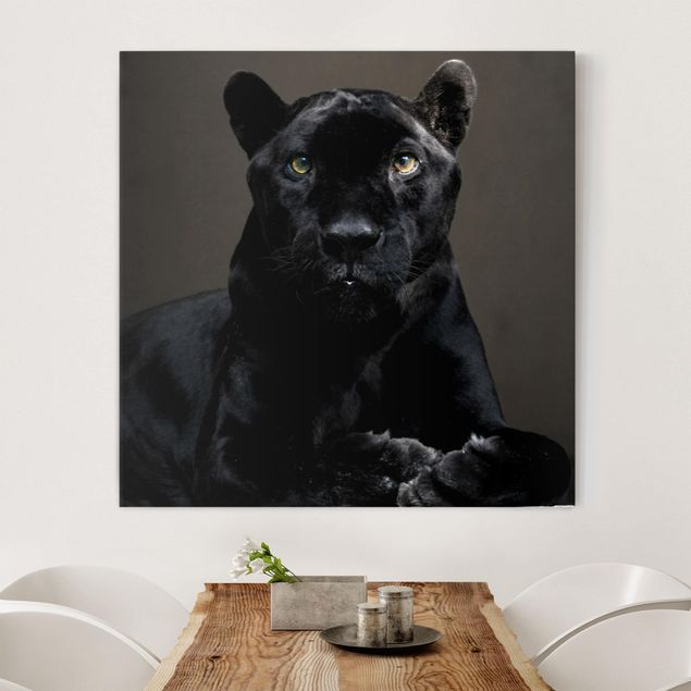 Wanddeko Wohnzimmer Black Puma
