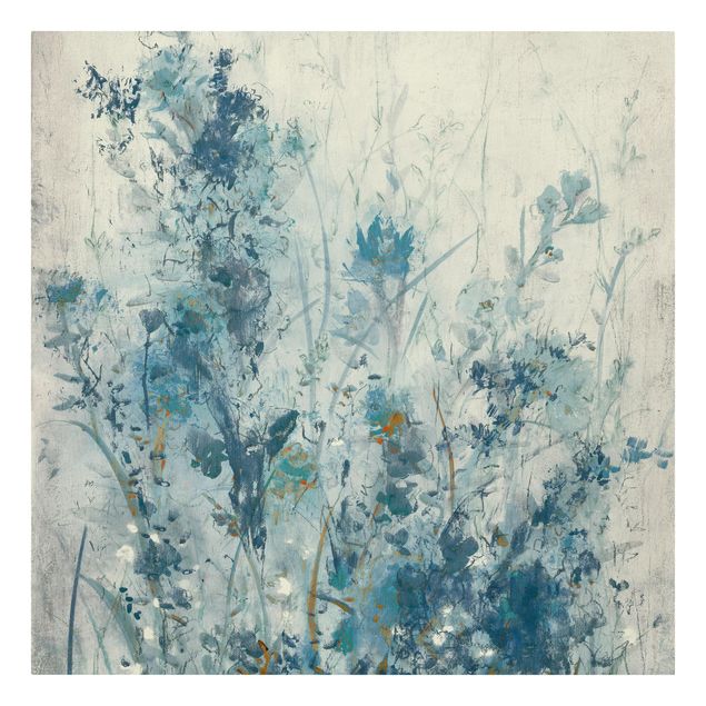 Wanddeko Esszimmer Blaue Frühlingswiese I