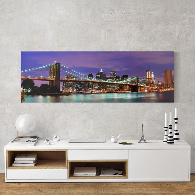 Wanddeko Schlafzimmer Brooklyn Bridge in New York City