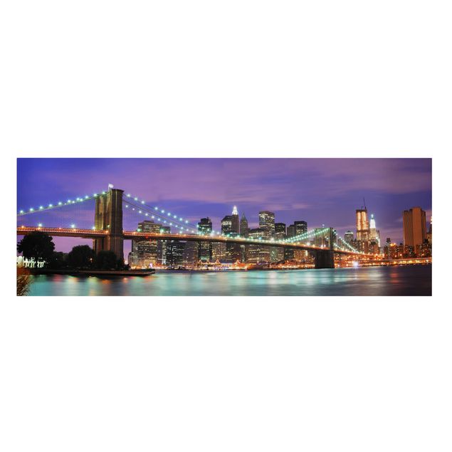 Wanddeko Esszimmer Brooklyn Bridge in New York City