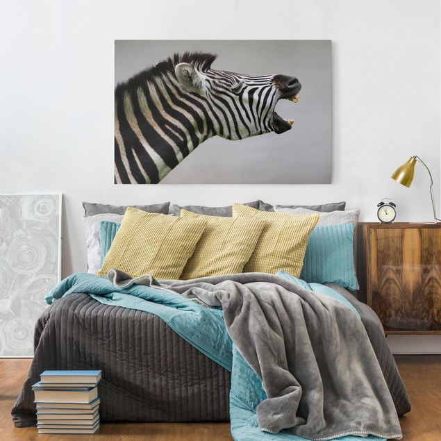 Wanddeko Schlafzimmer Brüllendes Zebra