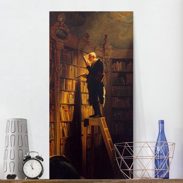 Wanddeko Wohnzimmer Carl Spitzweg - Der Bücherwurm