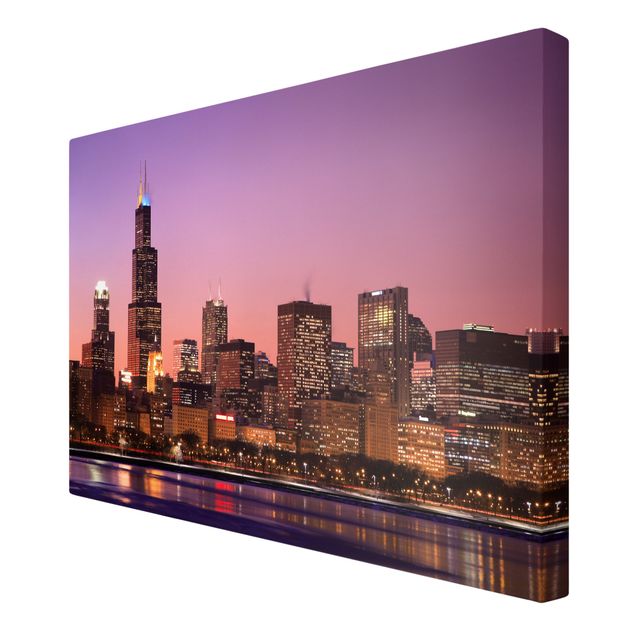 Wanddeko Büro Chicago Skyline