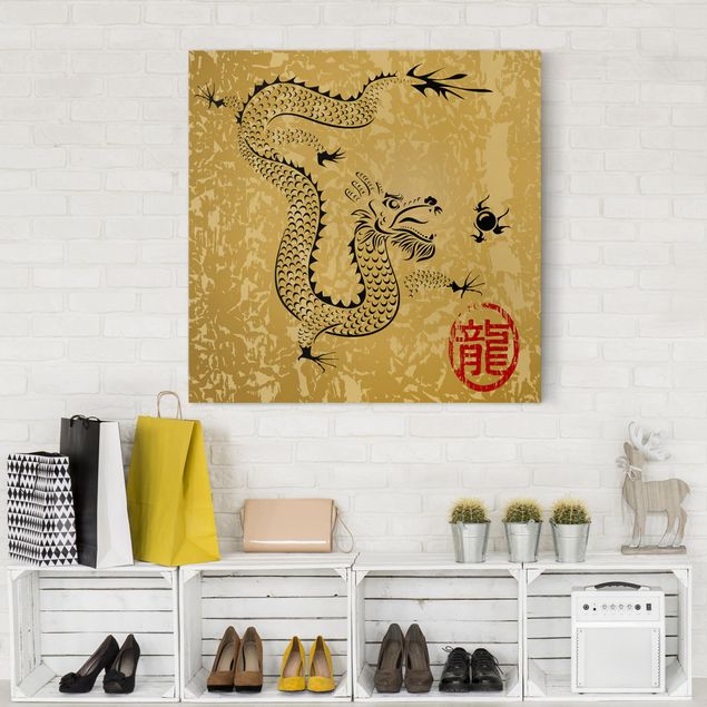 Wanddeko Schlafzimmer Chinese Dragon