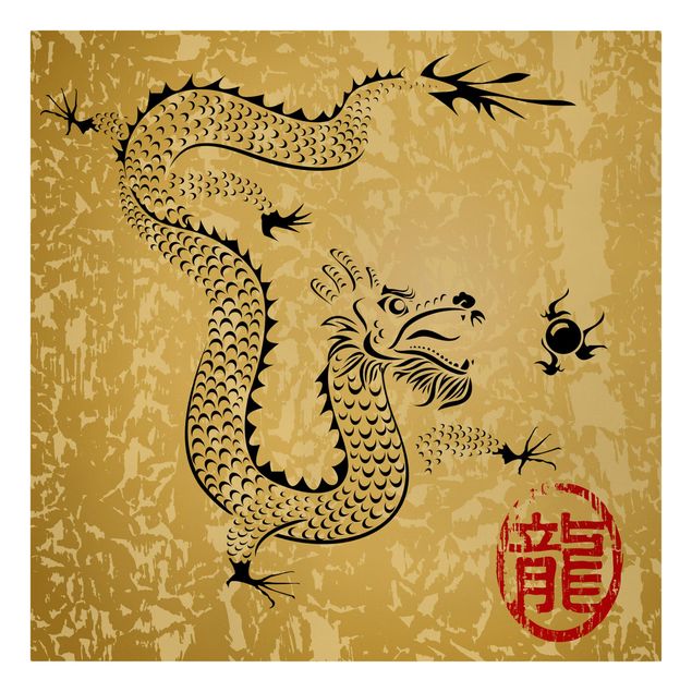 Wanddeko Büro Chinese Dragon