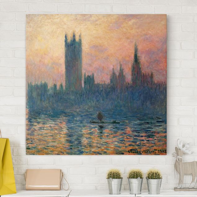 Impressionismus Bilder Claude Monet - London Sonnenuntergang