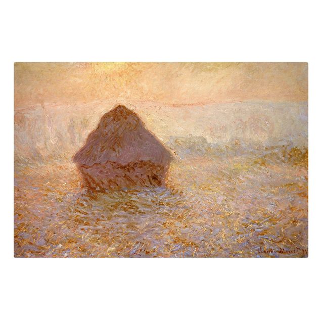 Wanddeko Esszimmer Claude Monet - Heuhaufen im Nebel